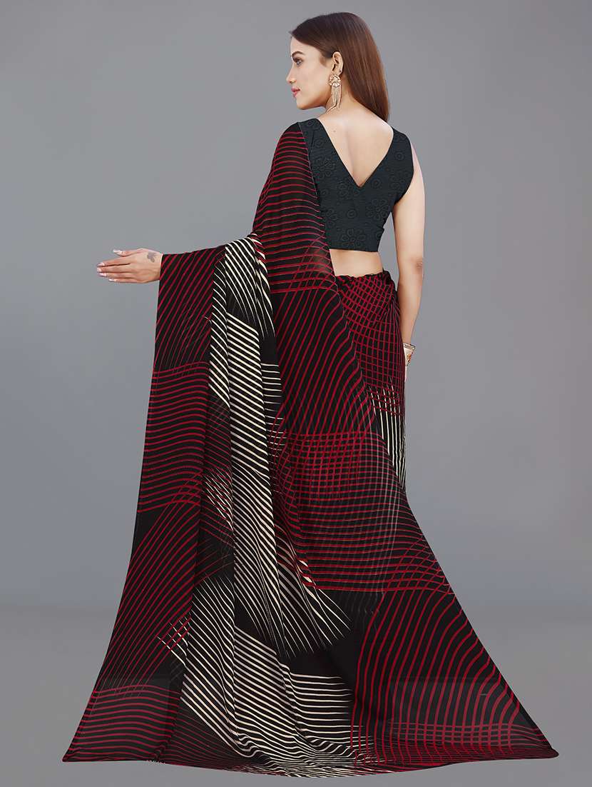 women printed casual wear saree with blouse - 21414089 -  Standard Image - 1