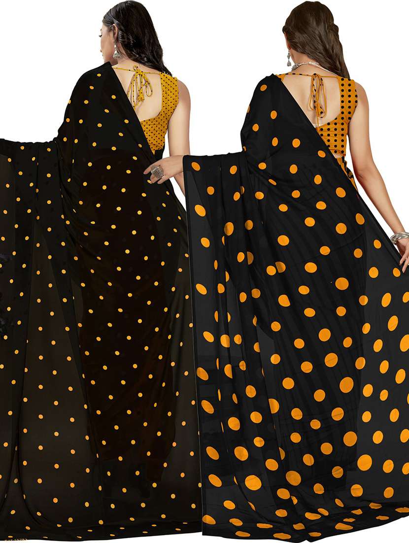 women pack of 2 casual wear combo sarees with blouse - 21414781 -  Standard Image - 1