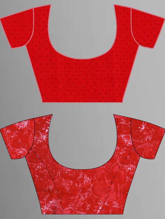 pack of 2 printed casual wear sarees with blouse - 21415002 - Standard Image - 1