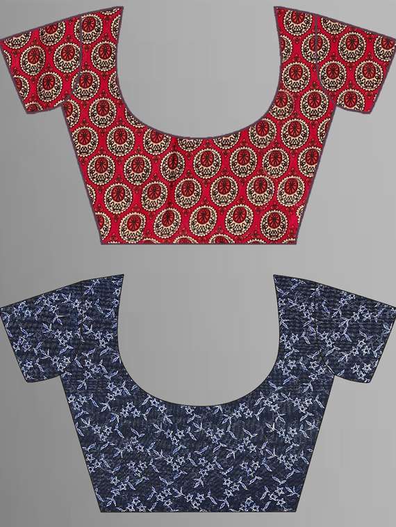 pack of 2 printed sarees with blouse - 21415132 -  Standard Image - 1