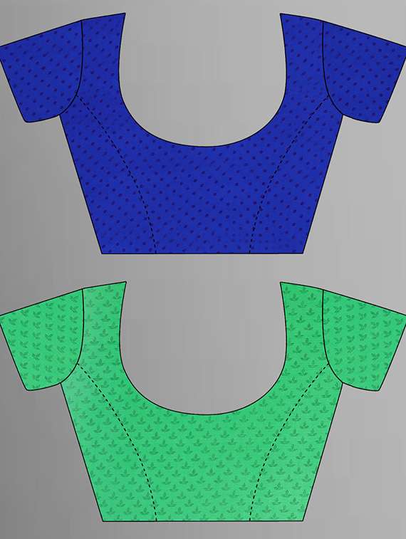 pack of 2 printed sarees with blouse - 21415659 -  Standard Image - 1