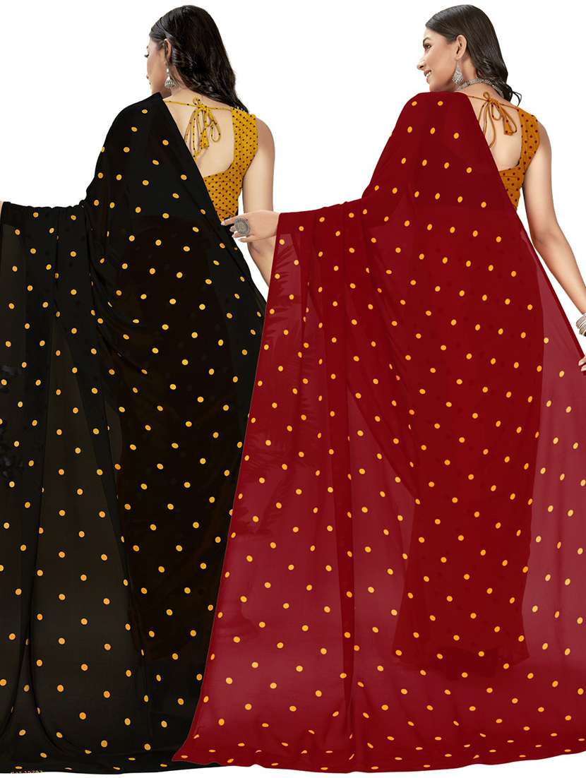 pack of 2 casual wear sarees with blouse - 21416871 -  Standard Image - 1