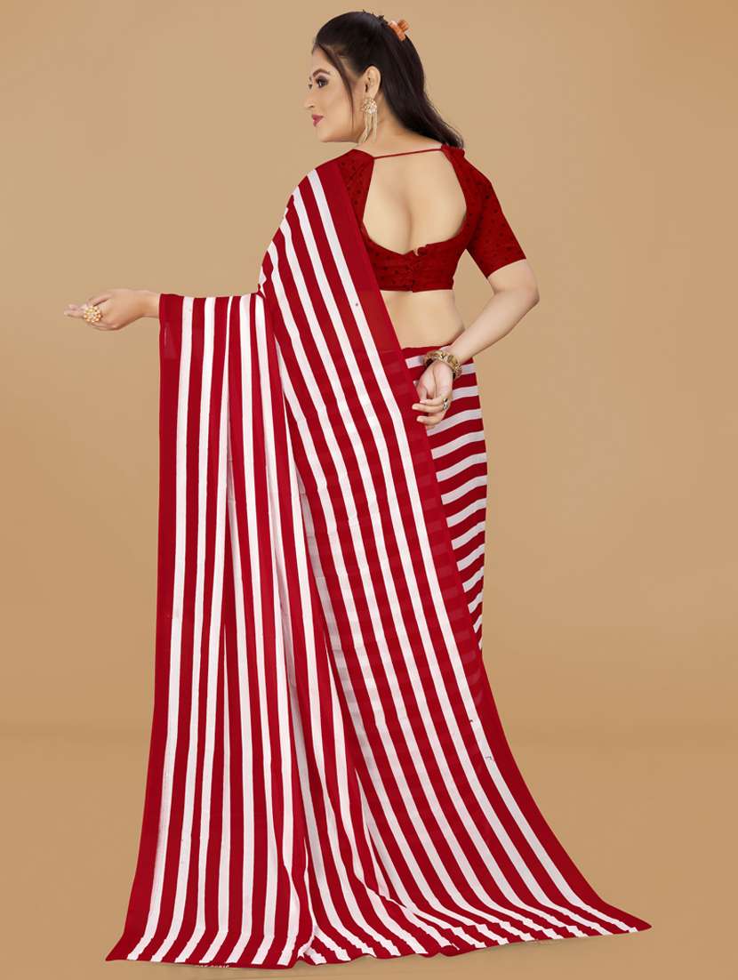 women printed casual saree with blouse - 21417020 - Standard Image - 1