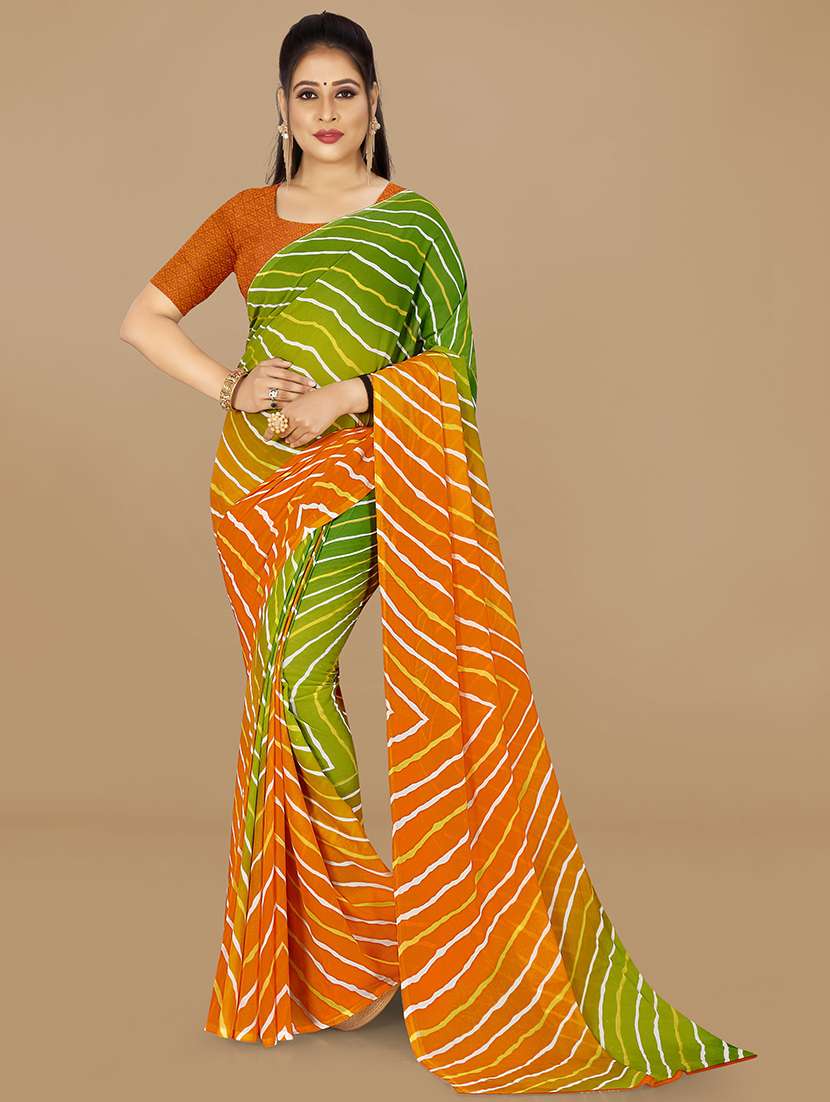 women multi colored leheriya saree with blouse