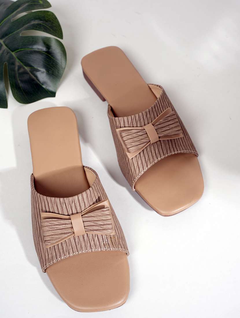 women brown slip on sandal - 21421790 -  Standard Image - 1