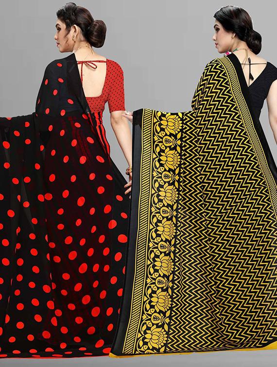pack of 2 casual wear combo sarees with blouse - 21425576 - Standard Image - 1