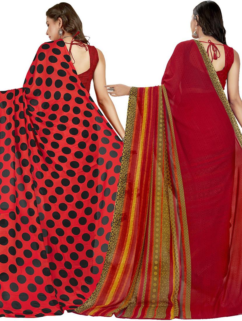 women pack of 2 casual wear combo sarees with blouse - 21426147 - Standard Image - 1