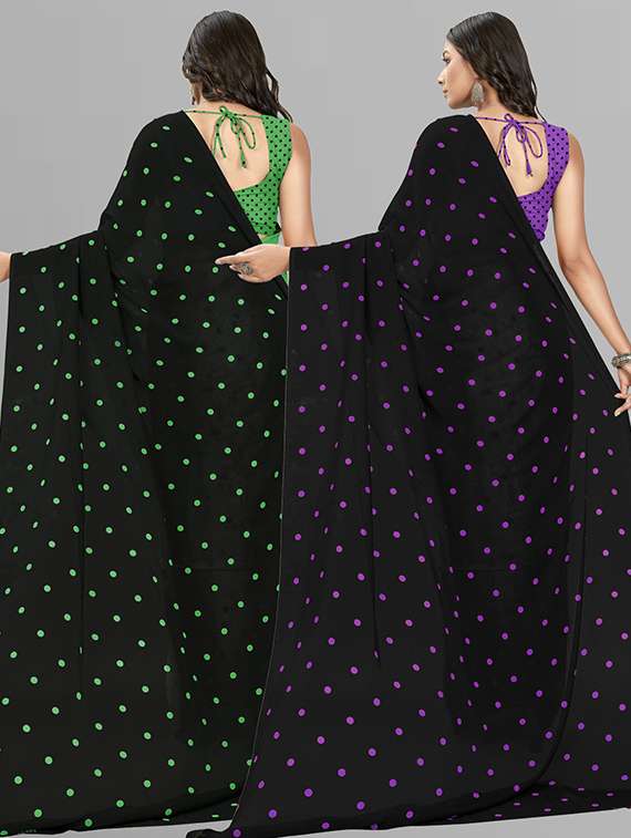 pack of 2 casual wear sarees with blouse - 21427073 -  Standard Image - 1