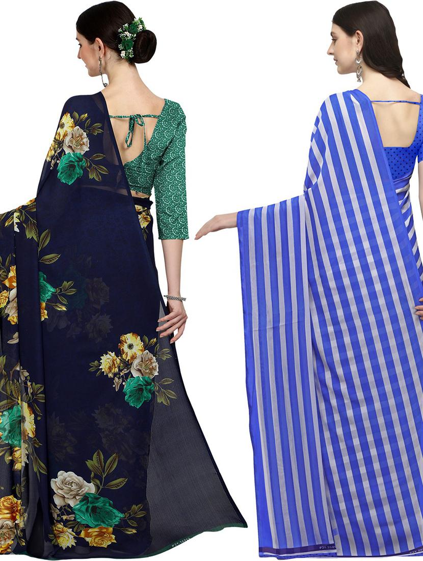 pack of 2 casual wear sarees with blouse - 21427195 - Standard Image - 1