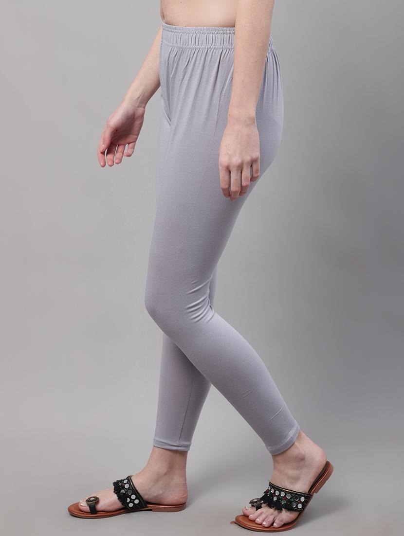 women grey cotton leggings - 21429979 - Standard Image - 1