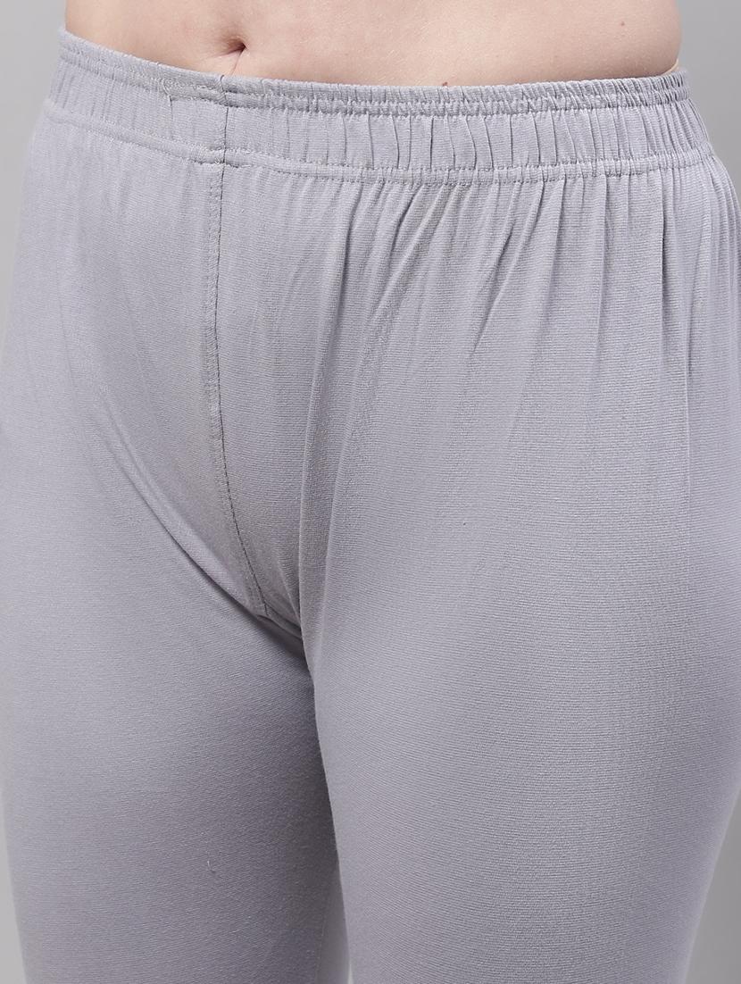 women grey cotton leggings - 21429979 - Standard Image - 4