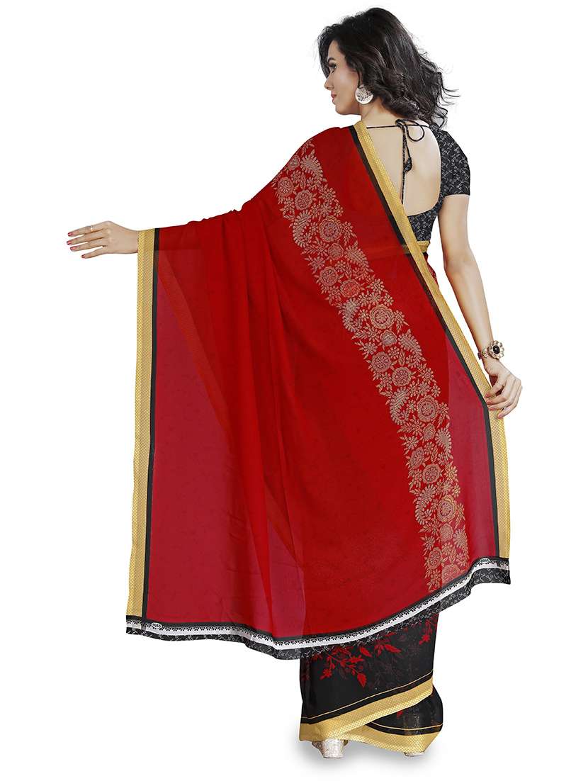 women printed casual wear saree with blouse - 21431414 -  Standard Image - 1