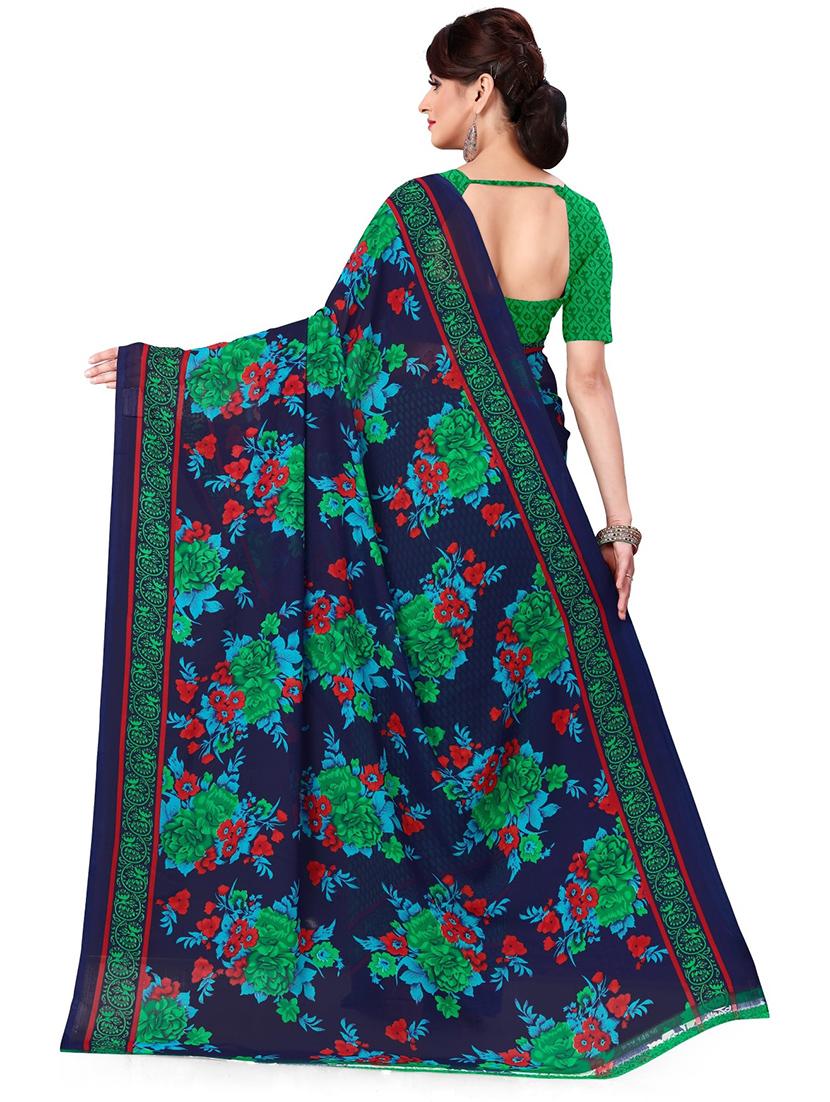 women casual wear georgette saree with blouse - 21431472 -  Standard Image - 1