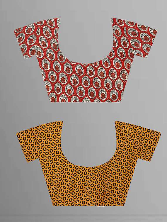 pack of 2 printed casual wear sarees with blouse - 21432248 -  Standard Image - 1