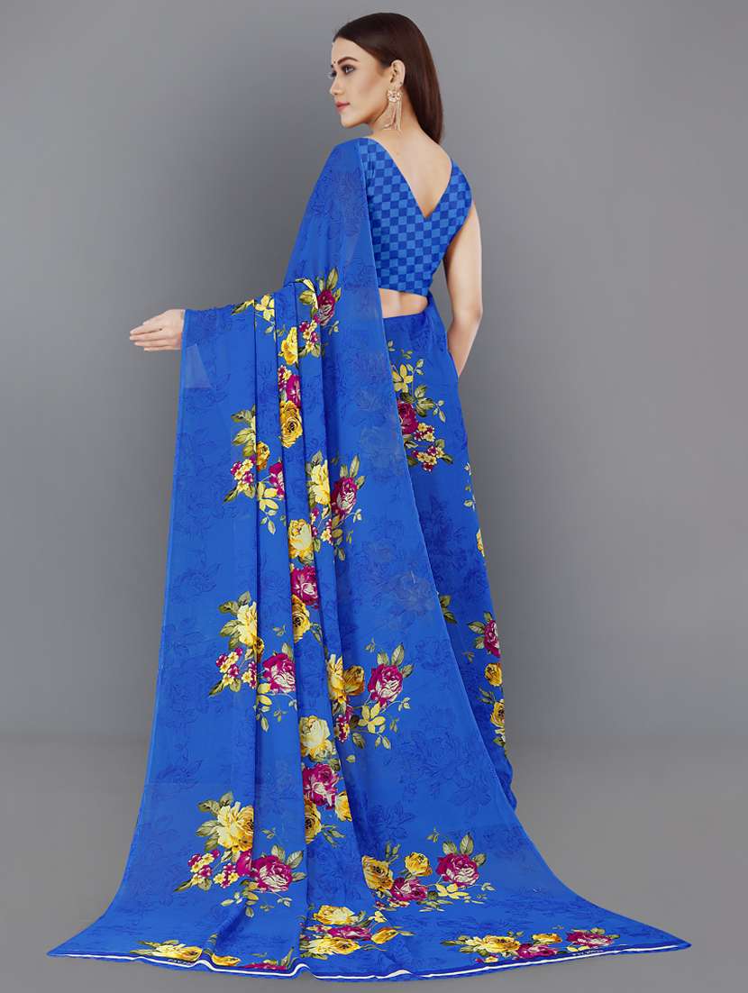 women casual wear georgette saree with blouse - 21432400 -  Standard Image - 1