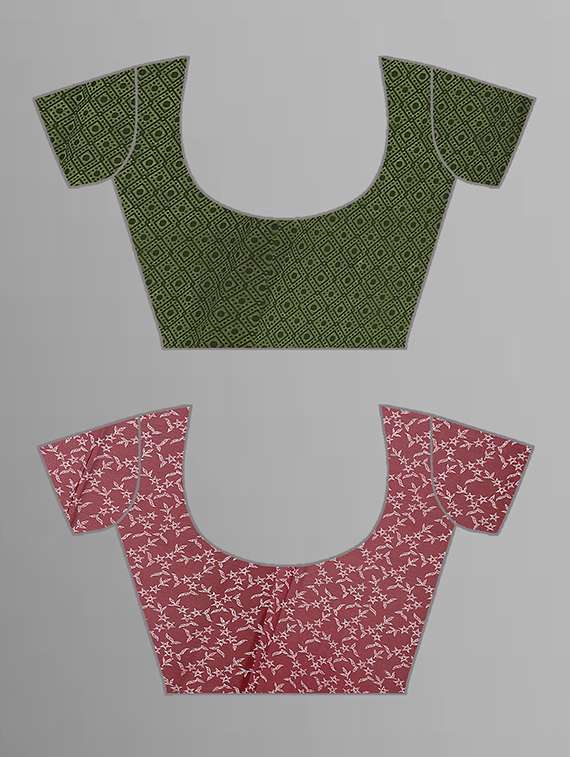 pack of 2 printed casual wear sarees with blouse - 21432799 - Standard Image - 1