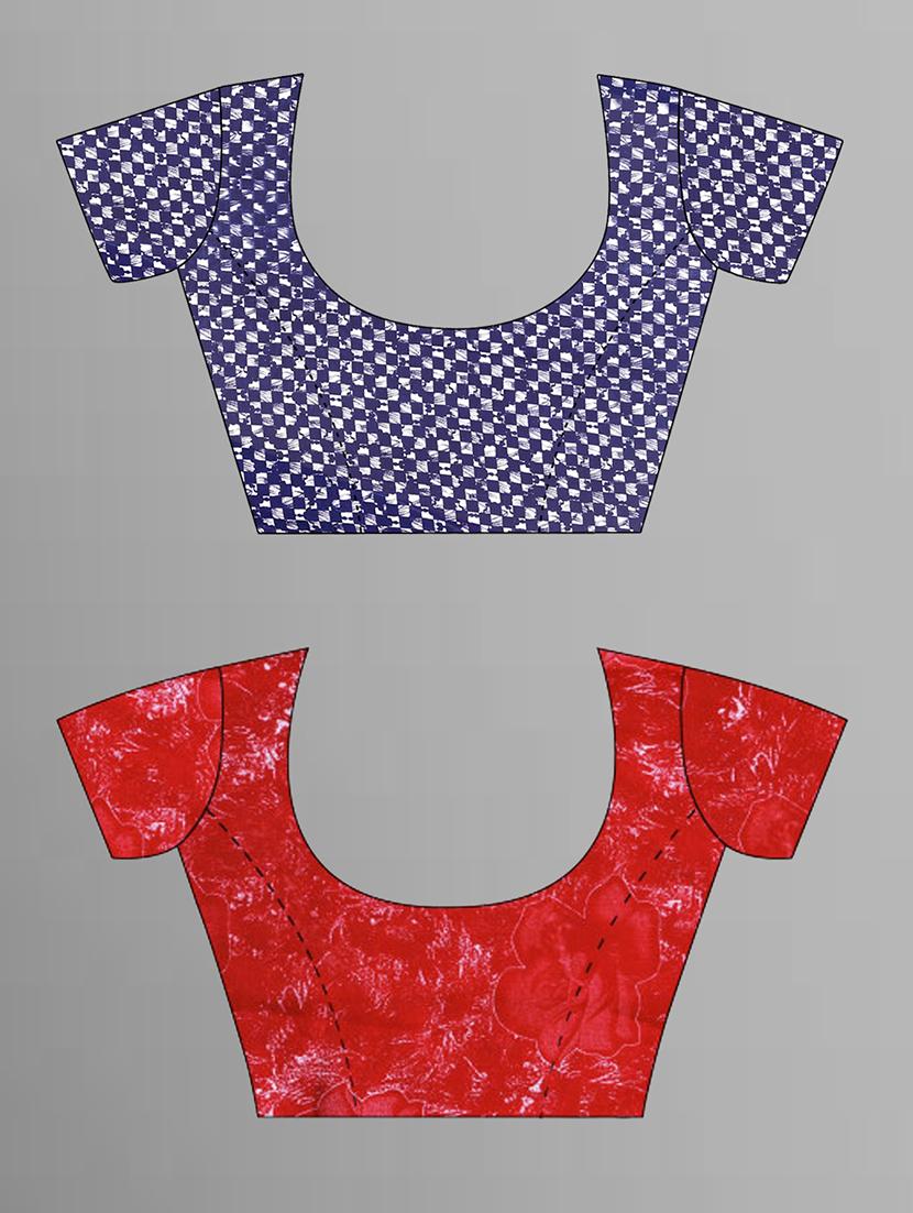 pack of 2 printed casual wear saree with blouse - 21432830 -  Standard Image - 1