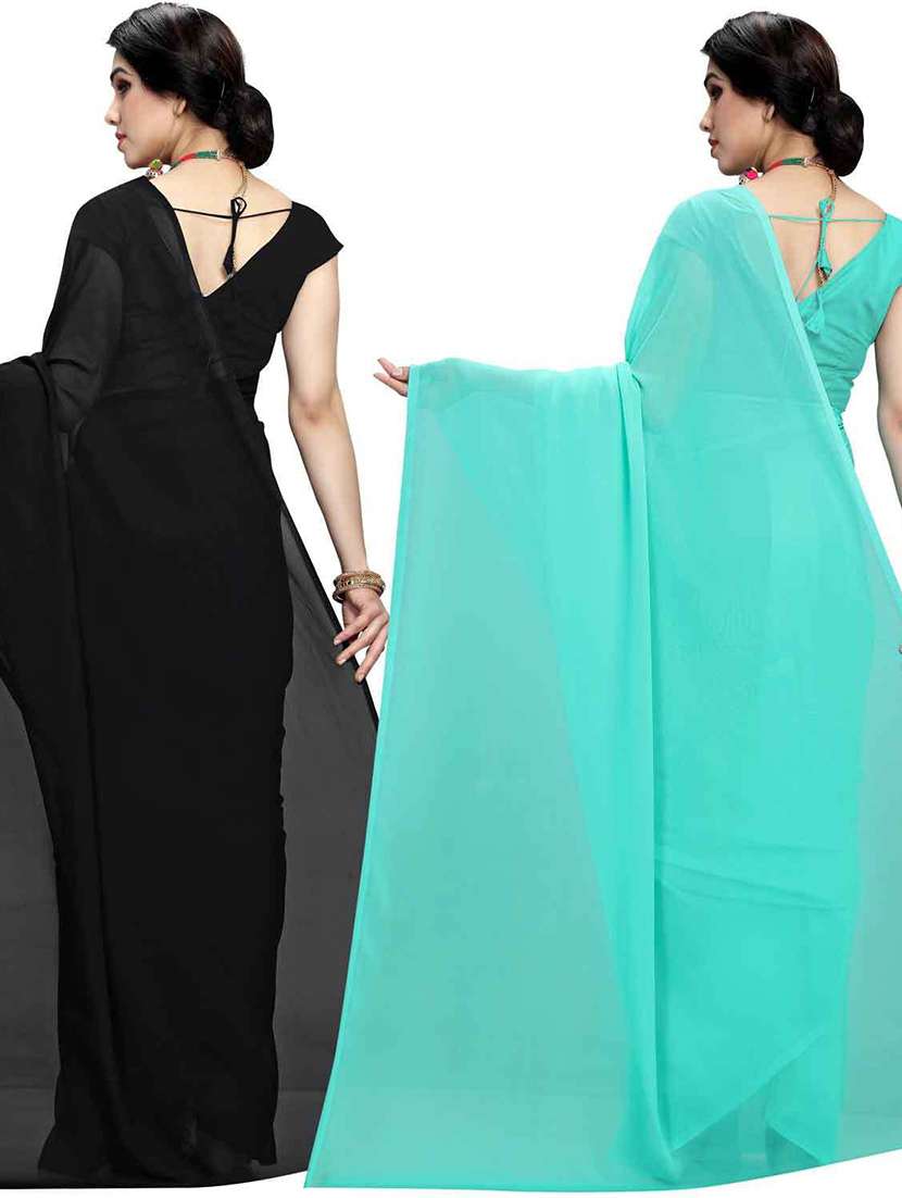 women pack of 2 casual wear combo sarees with blouse - 21433048 - Standard Image - 1