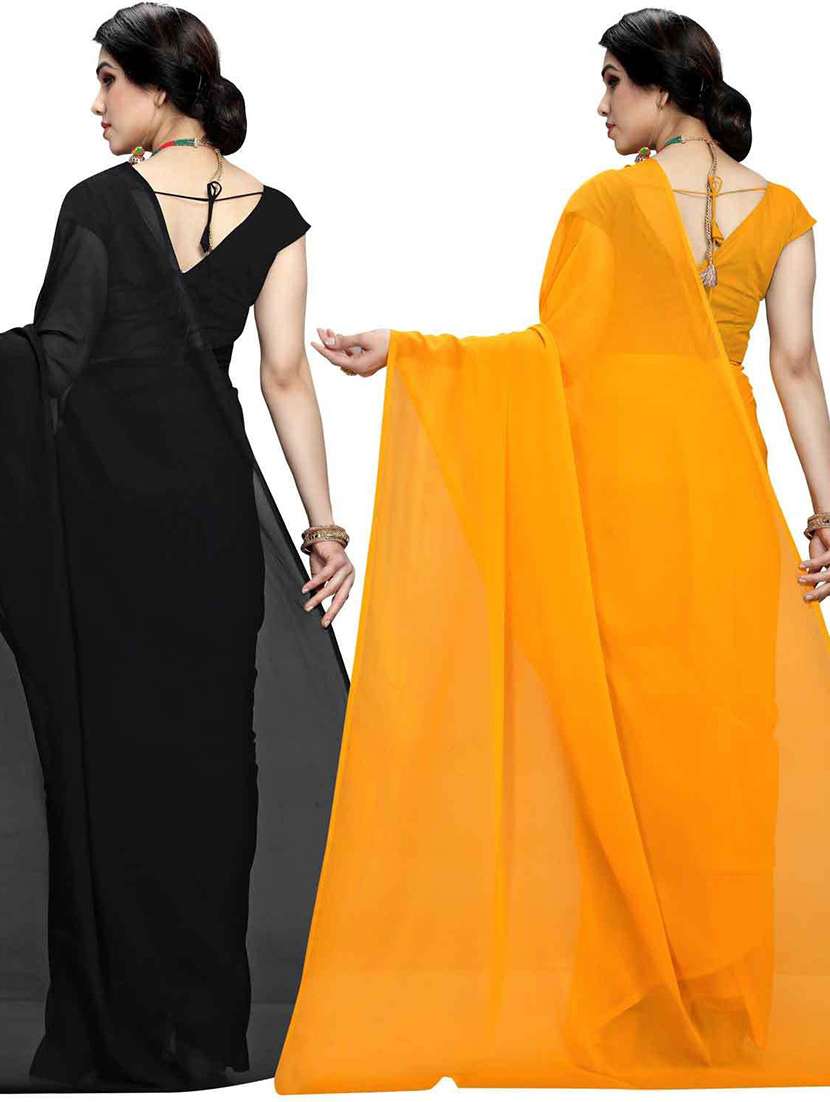 women pack of 2 casual wear combo saree with blouse - 21433079 -  Standard Image - 1