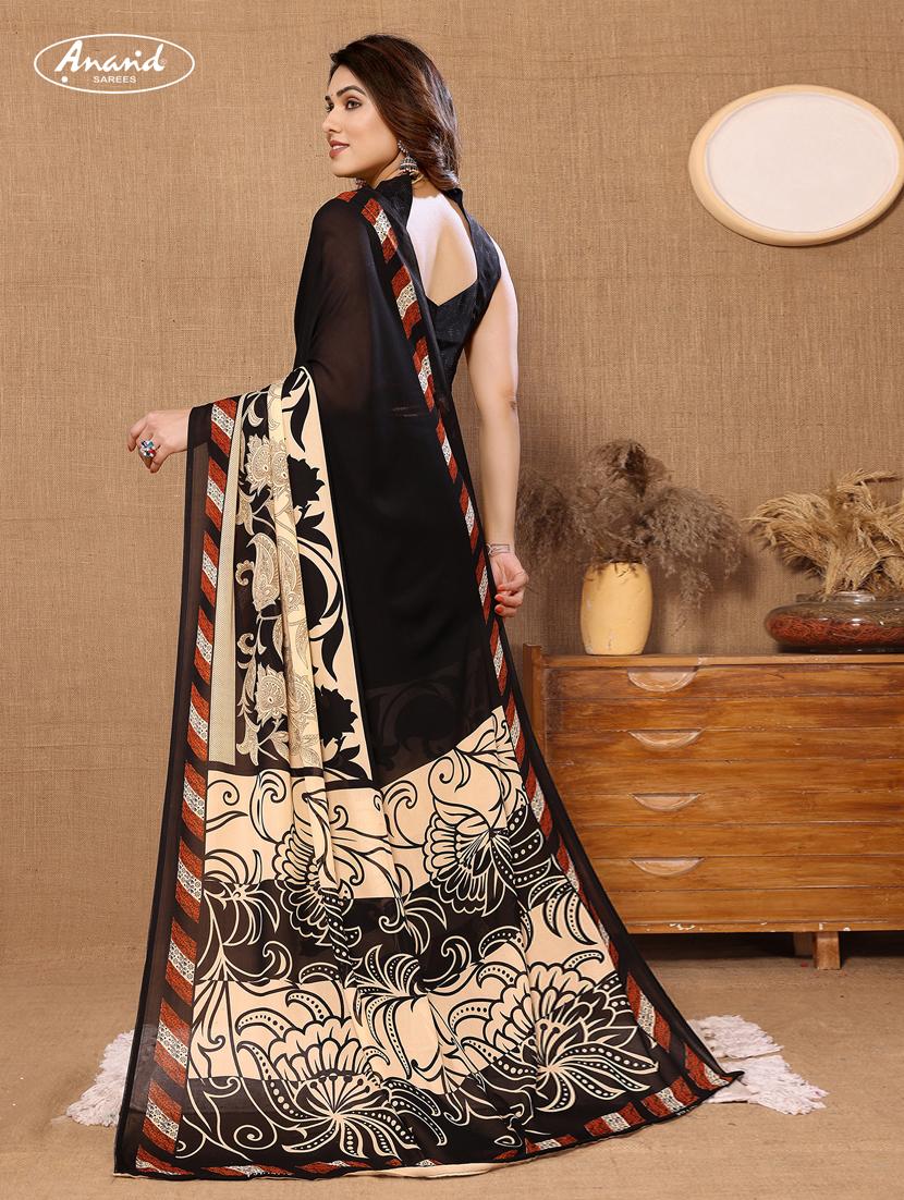 women casual wear georgette saree with blouse - 21433270 - Standard Image - 1