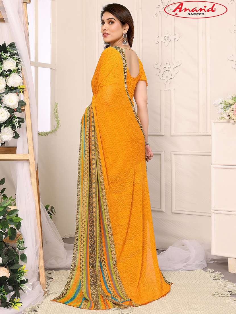 women casual wear georgette saree with blouse - 21433277 -  Standard Image - 1