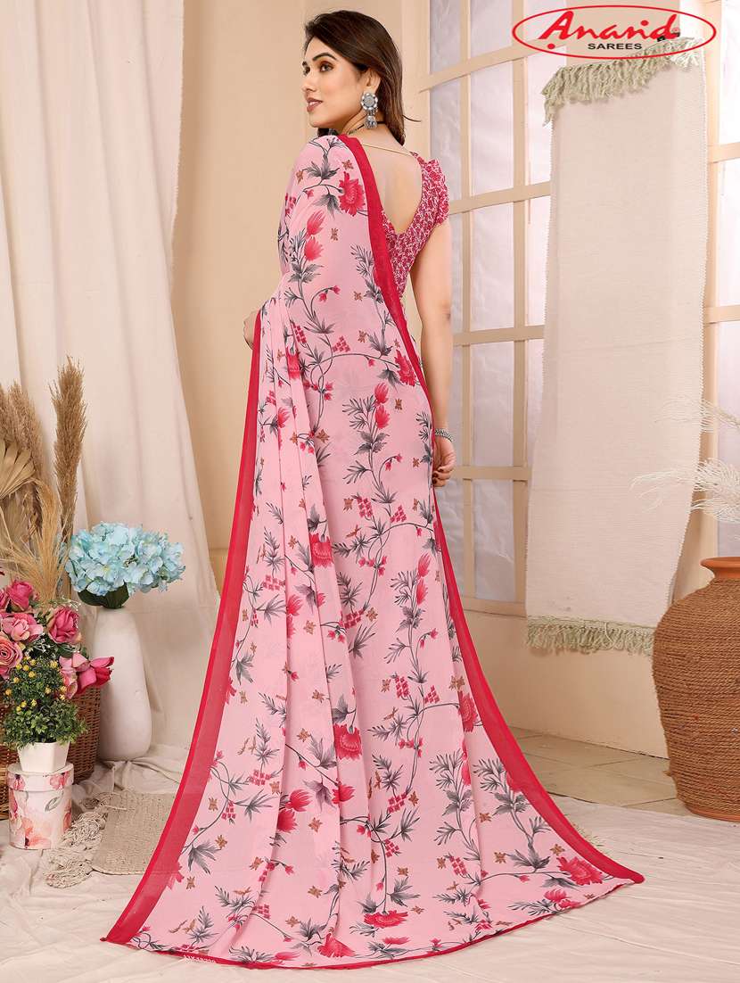 women casual wear georgette saree with blouse - 21433286 -  Standard Image - 1