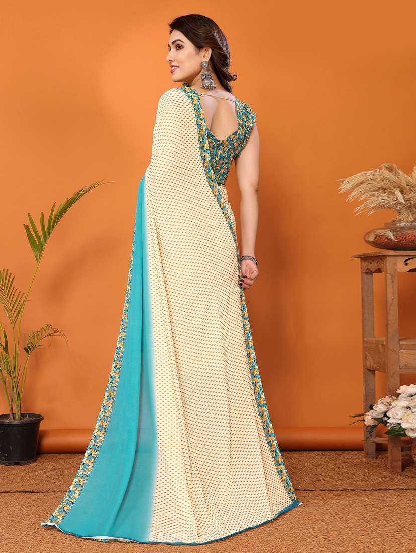 women casual wear georgette saree with blouse - 21433300 -  Standard Image - 1