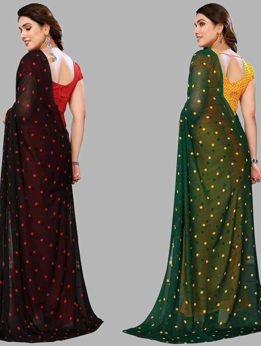 pack of 2 casual wear sarees with blouse - 21433874 -  Standard Image - 1