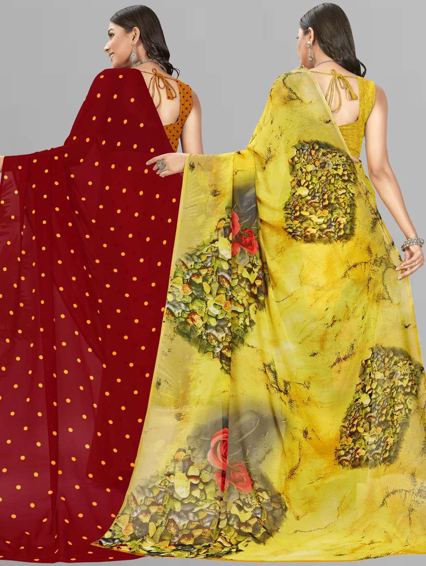 women pack of 2 casual wear sarees - 21434818 - Standard Image - 1