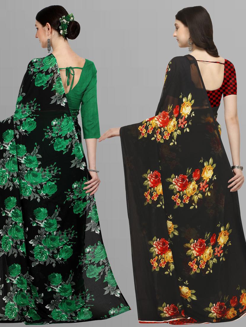 women pack of 2 casual wear sarees - 21434823 - Standard Image - 1