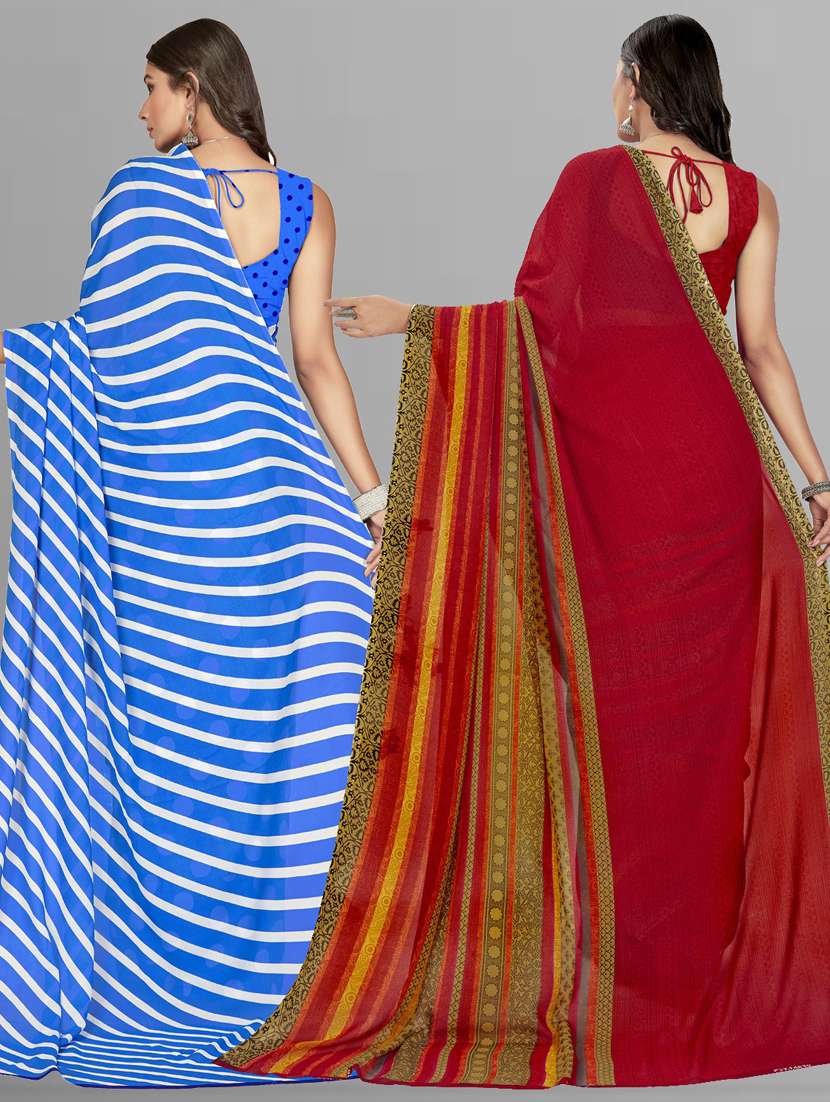 women pack of 2 casual wear sarees - 21434868 - Standard Image - 1