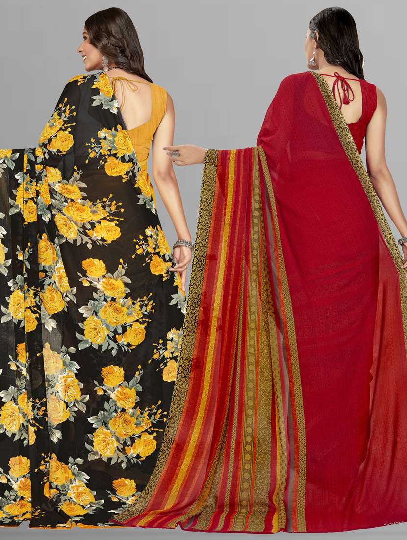 women pack of 2 casual wear sarees - 21434948 -  Standard Image - 1