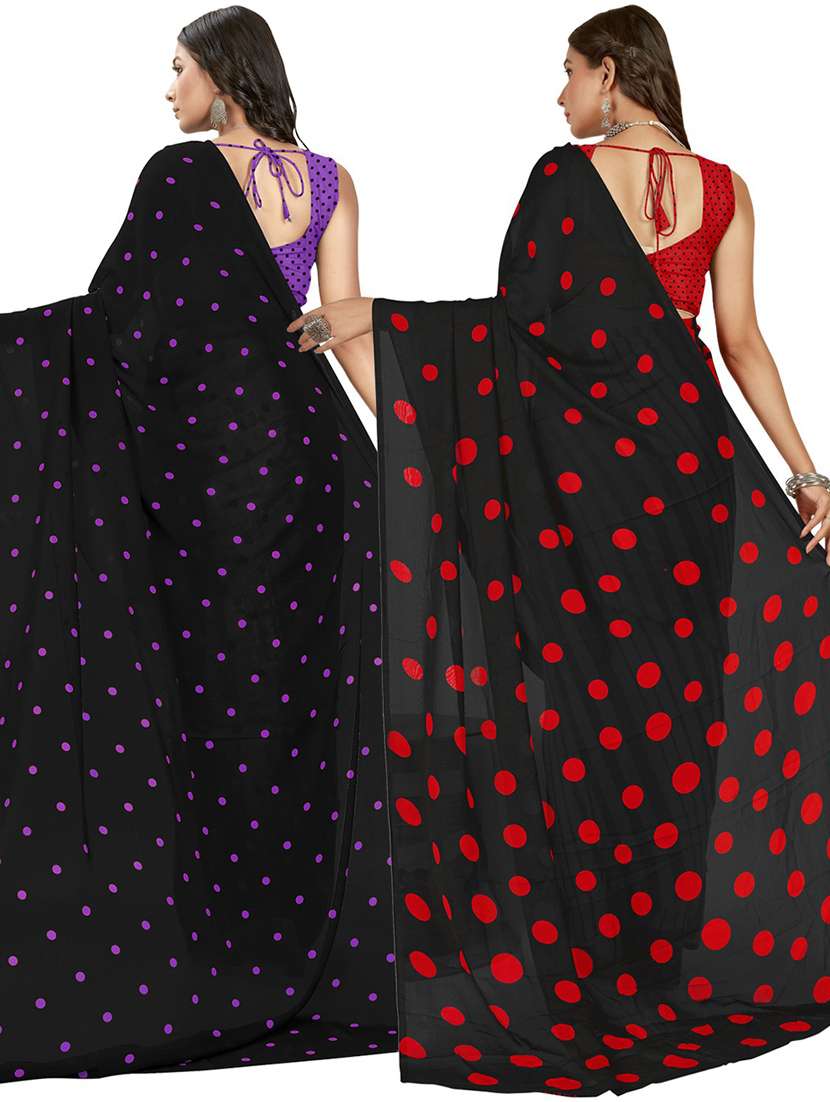 women pack of 2 casual wear sarees - 21434959 -  Standard Image - 1