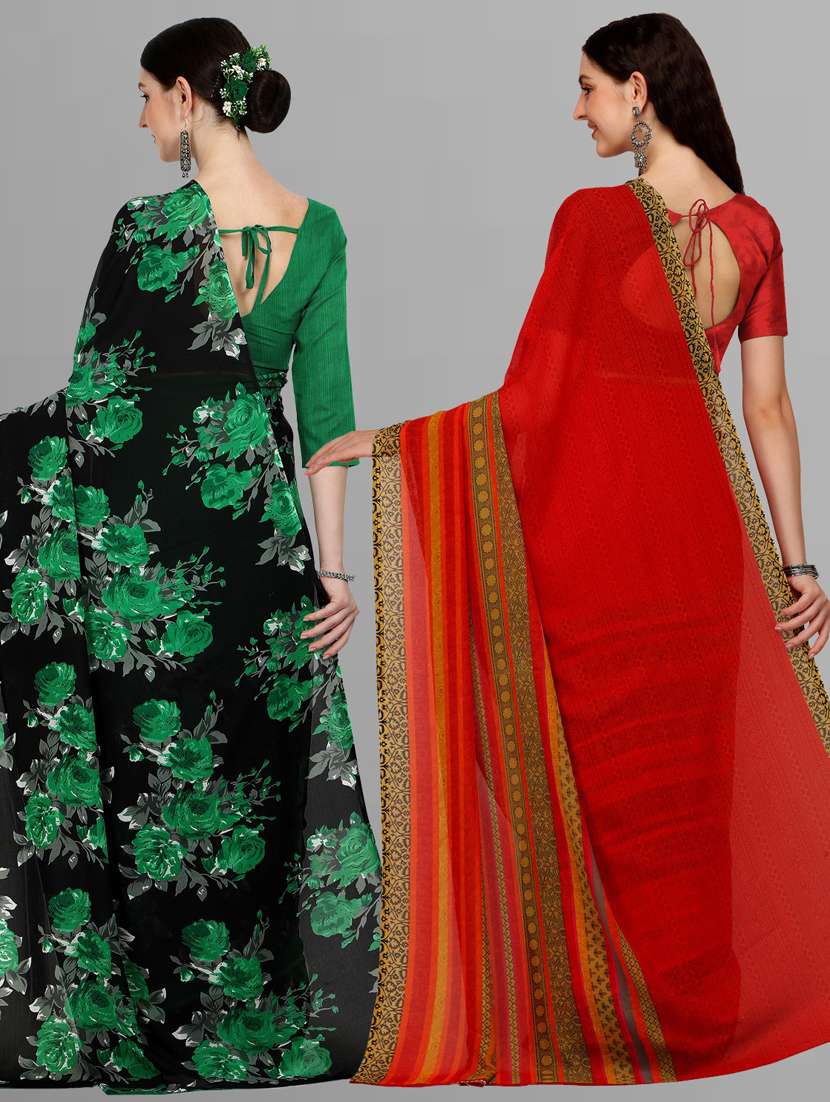 women pack of 2 casual wear sarees - 21434971 -  Standard Image - 1