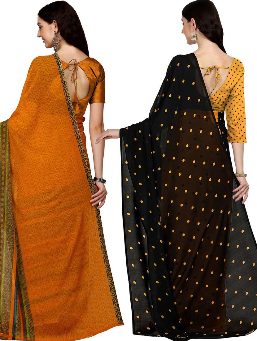 women pack of 2 casual wear sarees - 21435223 -  Standard Image - 1