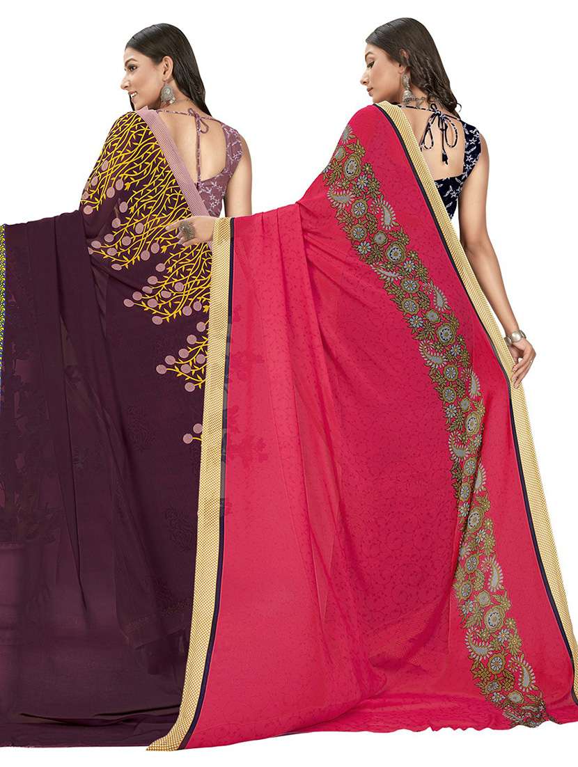 pack of 2 casual wear combo sarees - 21435686 - Standard Image - 1
