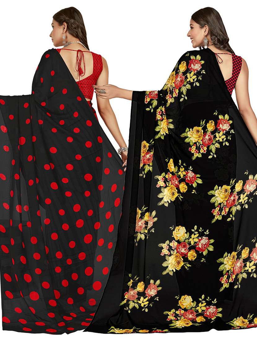 women pack of 2 casual wear sarees - 21435795 -  Standard Image - 1