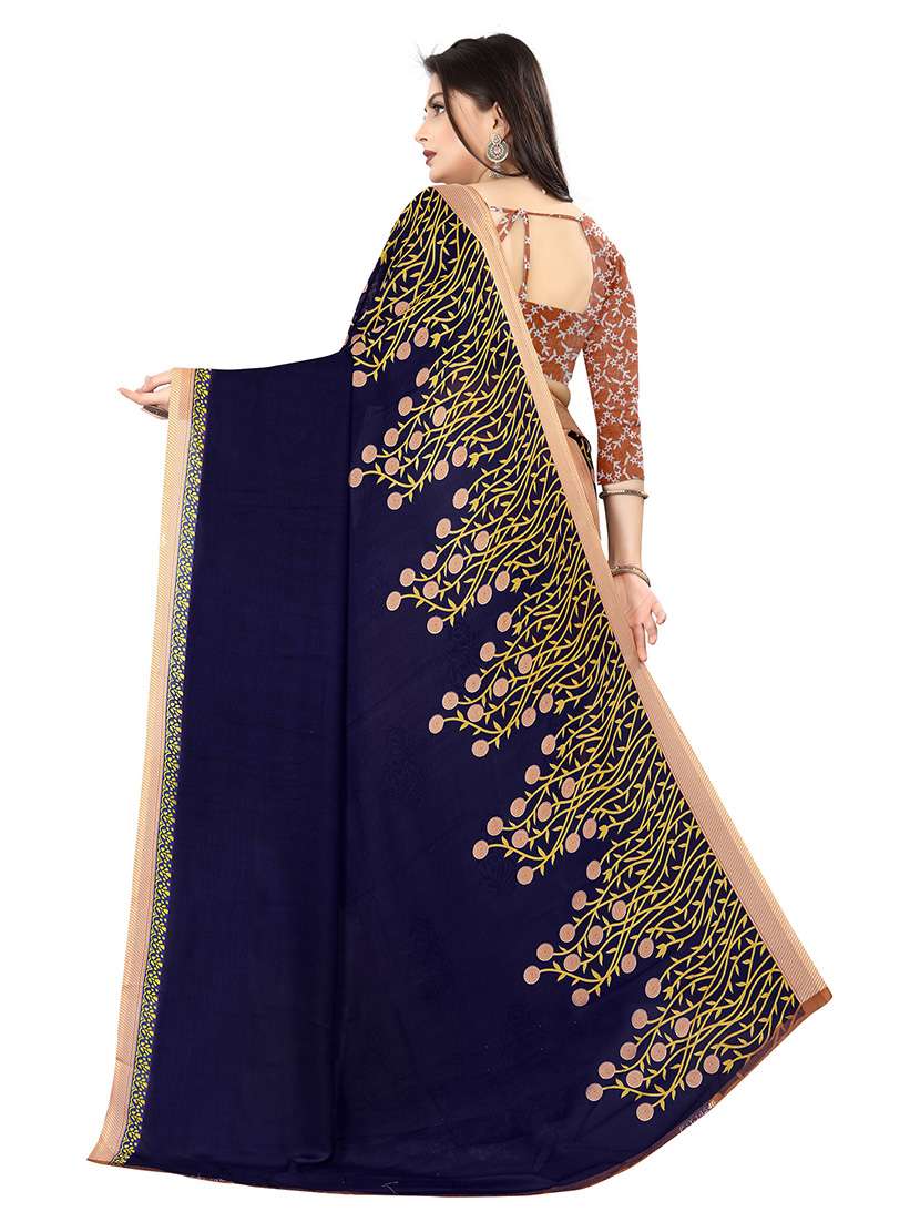women printed casual wear sarees with blouse - 21436267 -  Standard Image - 1