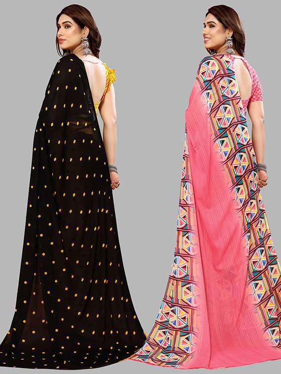 women pack of 2 casual wear sarees - 21439794 -  Standard Image - 1