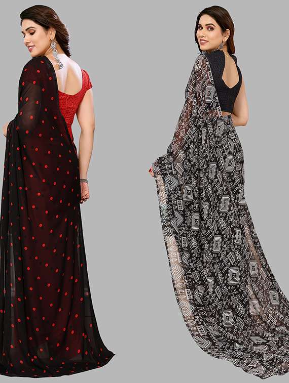 pack of 2 casual wear combo sarees - 21439869 -  Standard Image - 1