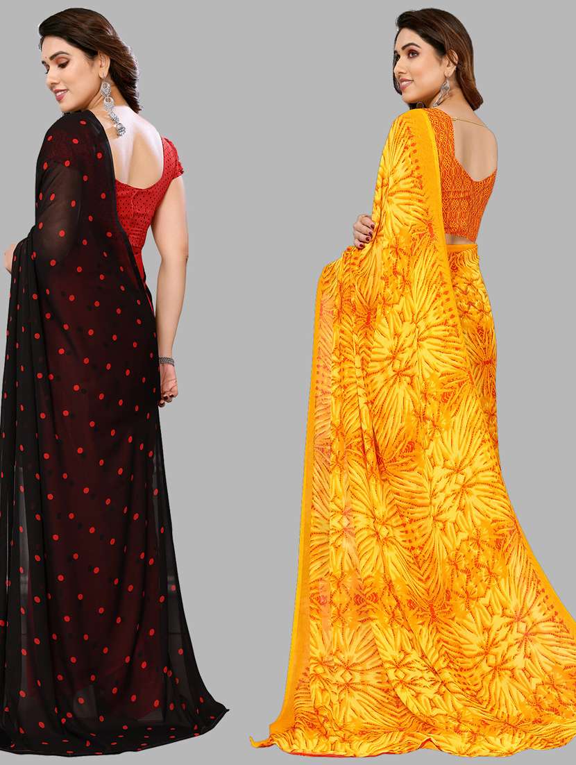 women pack of 2 casual wear sarees - 21439955 -  Standard Image - 1