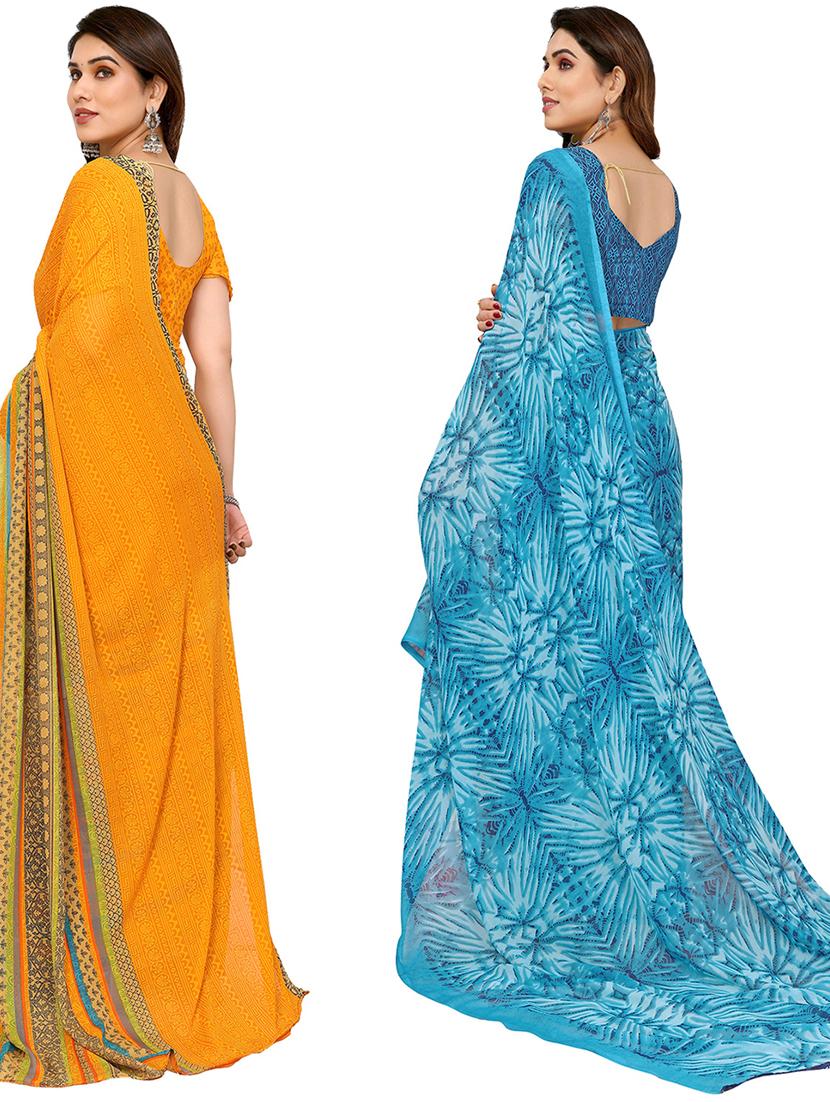 women pack of 2 casual wear sarees - 21439977 -  Standard Image - 1
