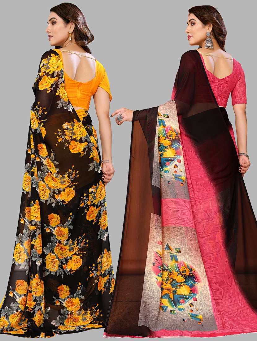 women pack of 2 casual wear sarees - 21440118 -  Standard Image - 1