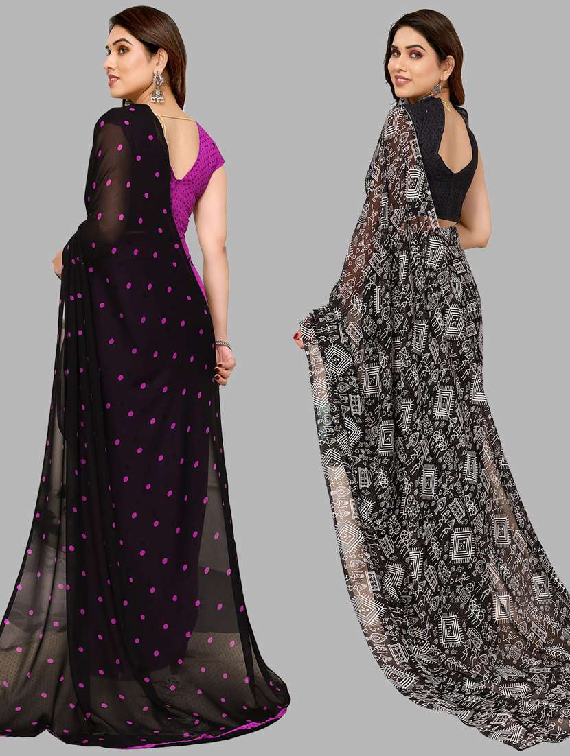 women pack of 2 casual wear sarees - 21440159 -  Standard Image - 1