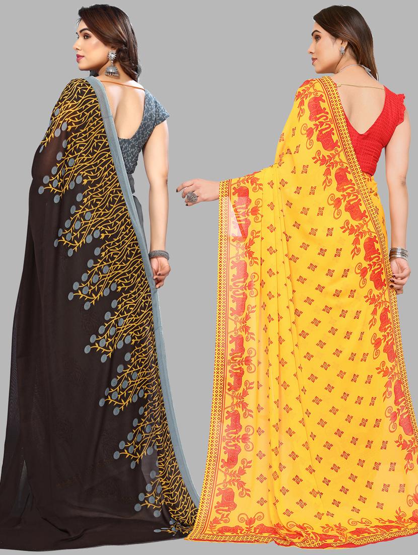 pack of 2 printed sarees - 21440215 - Standard Image - 1