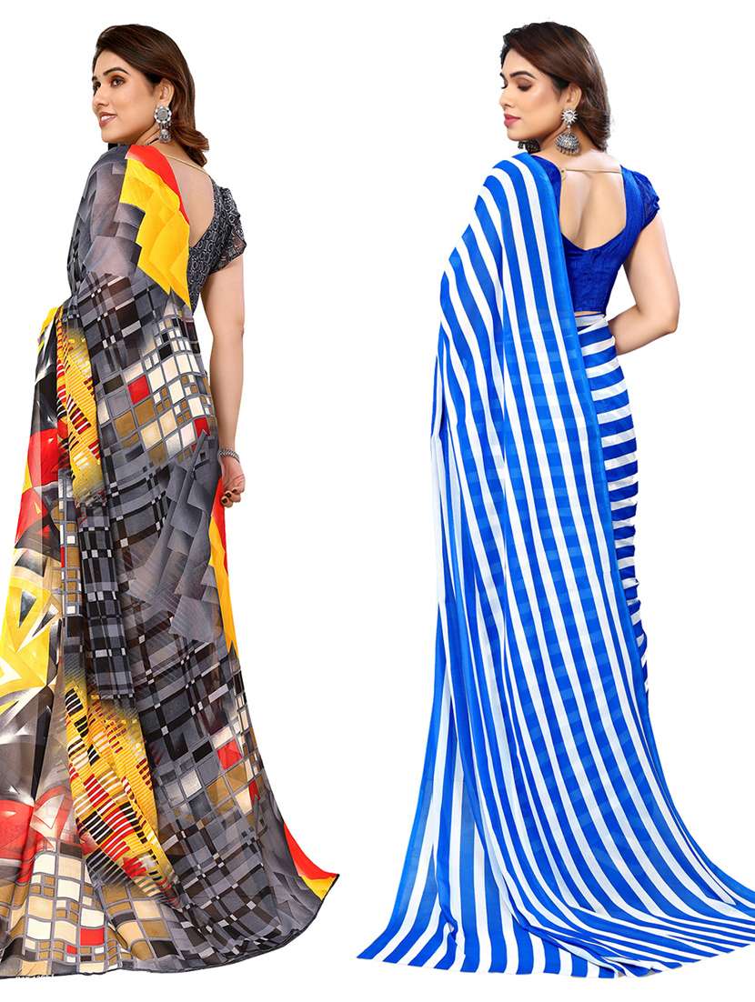 pack of 2 casual wear sarees - 21440461 -  Standard Image - 1