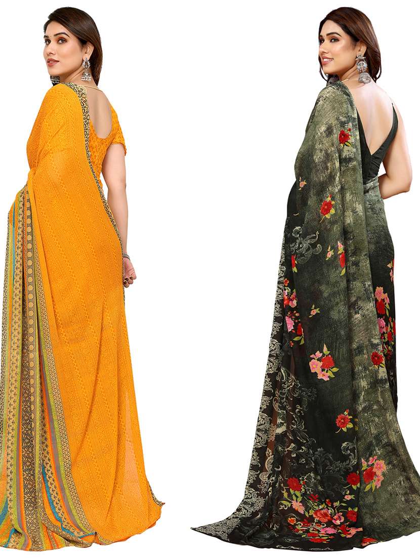 pack of 2 casual wear sarees - 21440481 -  Standard Image - 1