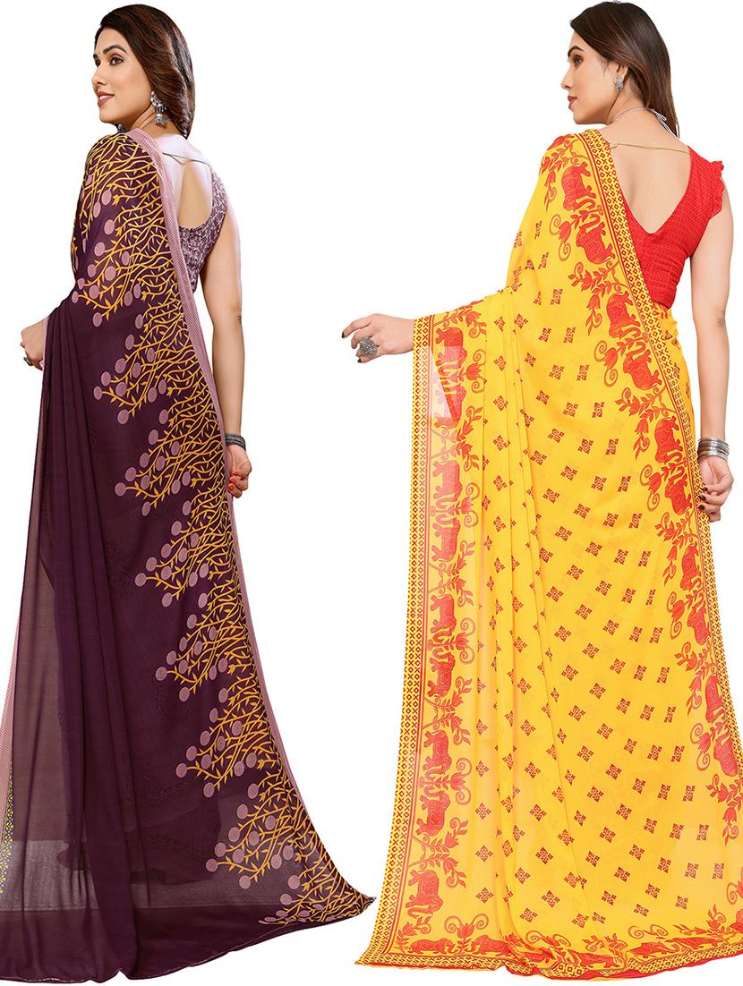 women pack of 2 casual wear sarees - 21440550 - Standard Image - 1