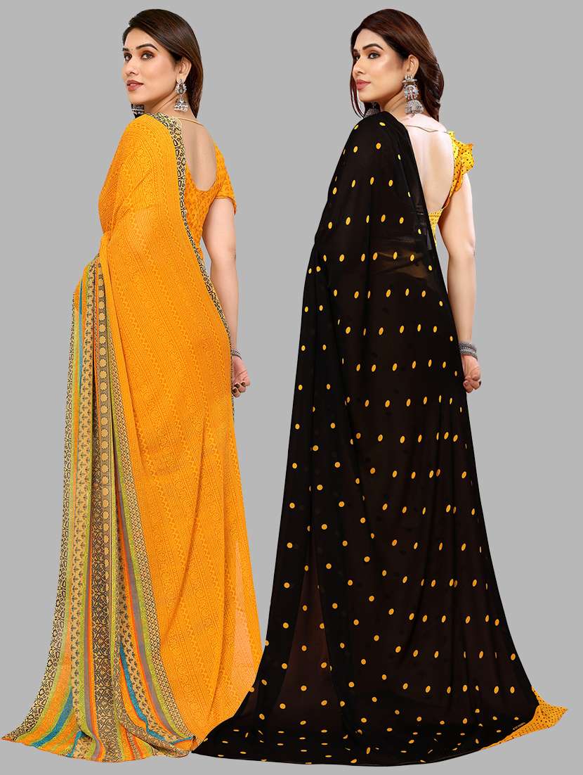 women pack of 2 casual wear sarees - 21440602 -  Standard Image - 1