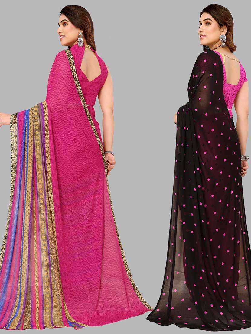 women pack of 2 casual wear sarees - 21440721 -  Standard Image - 1